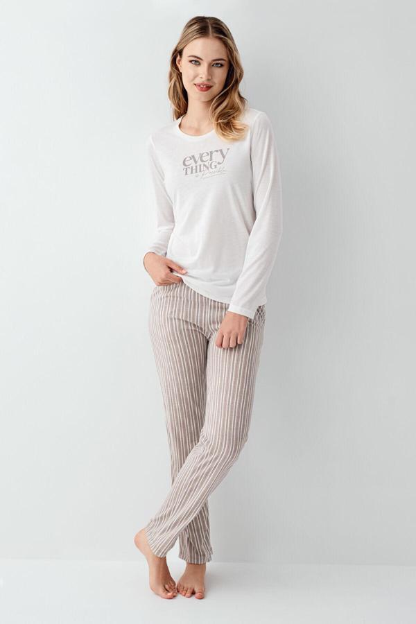 Arnetta Kadın Beyaz Pijama Takımı - Image 1
