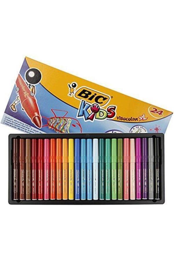 Bic Visa Yıkanabilir Jumbo Keçeli Kalem 24 Renk - Image 1
