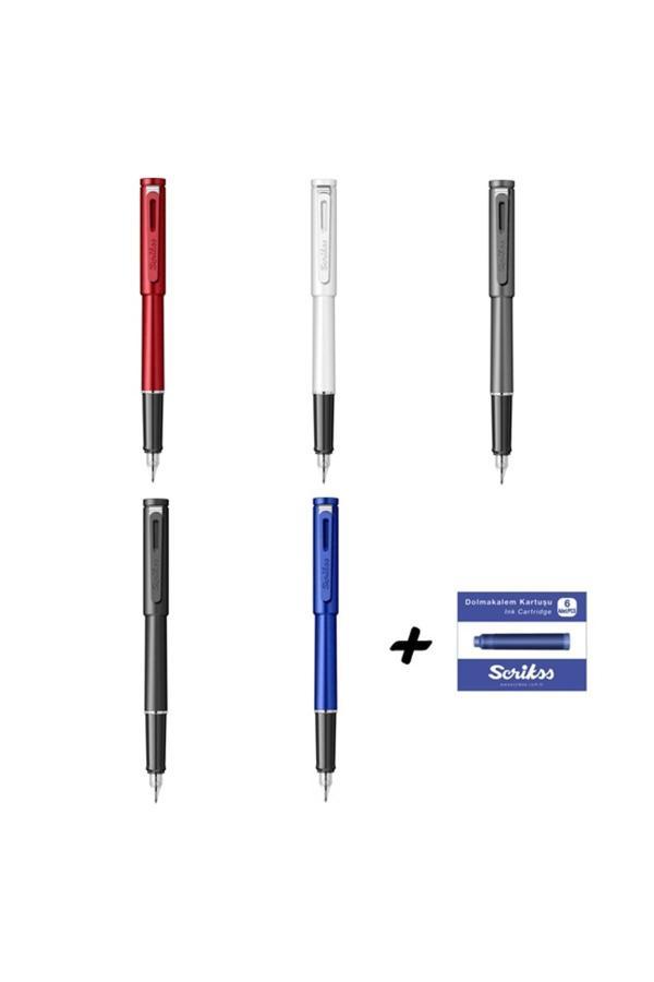 Scrikss Punto Dolma Kalem 5 'Li Mega Set & 6'Lı Hediye Kartuş - Image 1