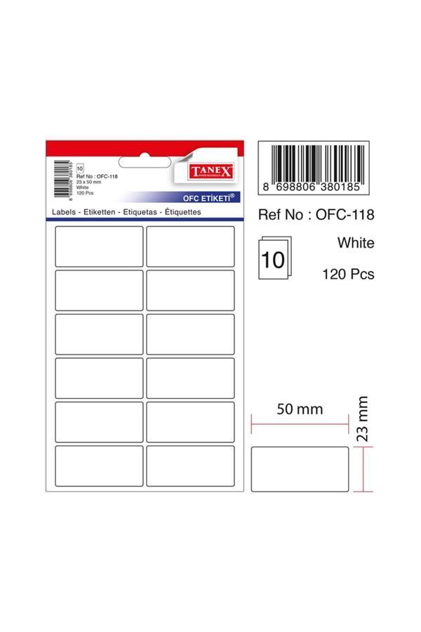 Tanex Ofc-118 Beyaz Etiket Poşet - Image 1