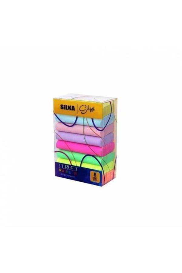 Adel Silka Silgy Curved Rainbow 8'Li Pastel Silgi Art51 - Image 1