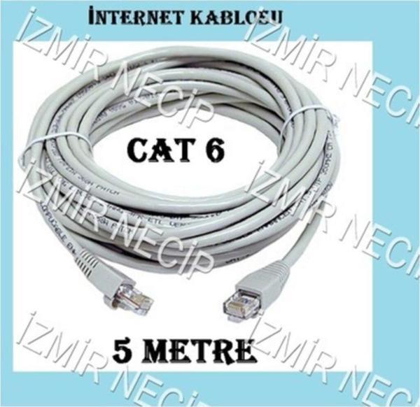 Hadron Ncp 5M Mt Internet Kablosu Cat6 Kaliteli Sağlam Kablo Pc Modem Arası - Image 1