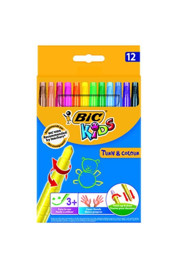 Bic 12'Li Kids Turn Colour Çevirmeli Mum Boya - Image 1
