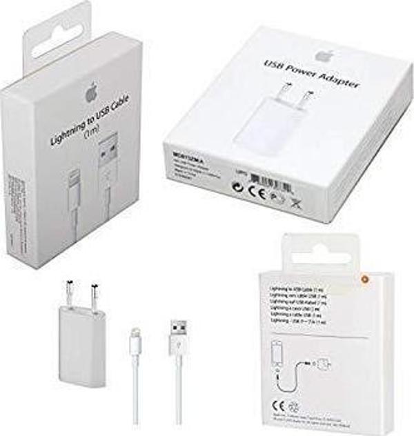 Sesatech Apple Uyumlu iPhone Kablo + Adaptör Şarj Aleti Seti Kutulu - Image 1