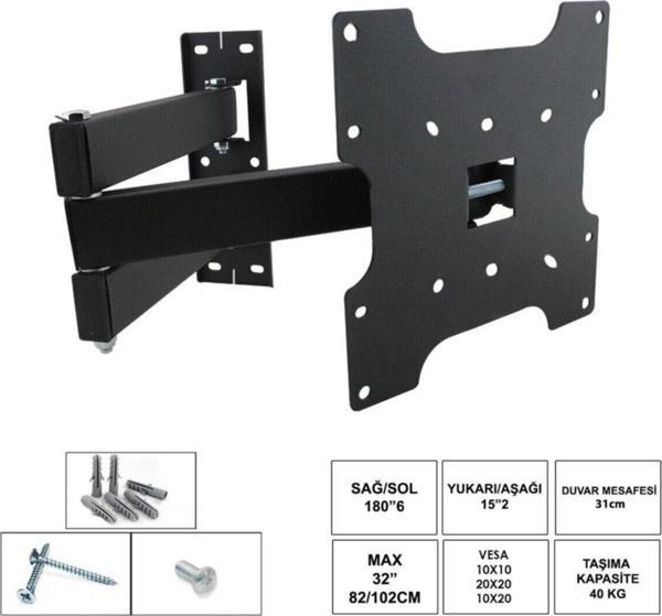 Microstar Lcd Askı Aparatı Hareketli Üç Kollu 32 82-102Cm Mıcrostar - Image 1