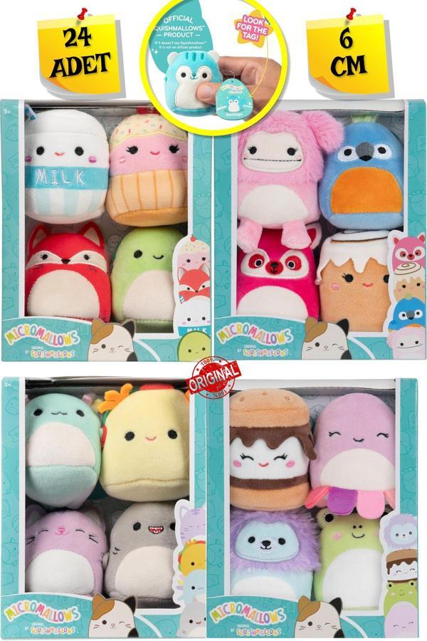 Micromallows Squishmallows Mini Yumuşak Peluş Oyuncak 16 lı Figür Seti - 6 CM - Image 1