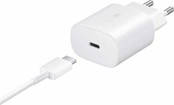 Sesatech Samsung Uyumlu Ta80 Type-c 25w Beyaz Hızlı Şarj Aleti - Image 1