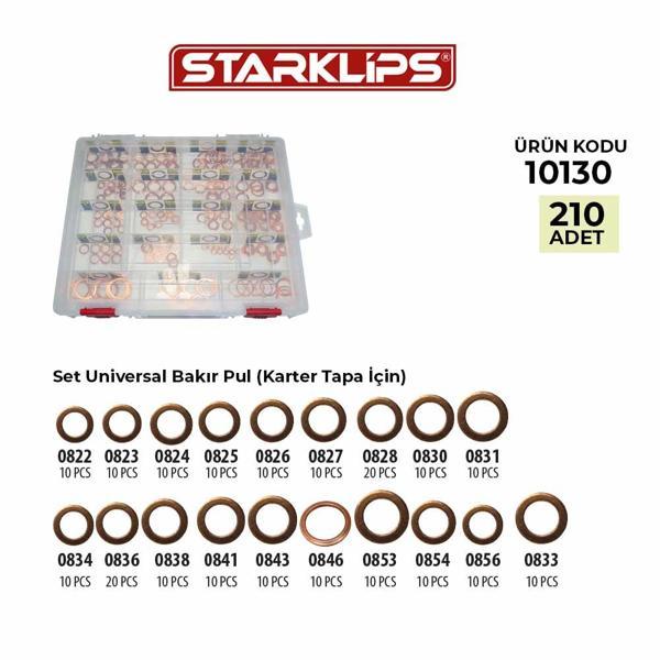 Set Universal Bakır Pul (Karter Tapa İçin 210 Adet - Image 1