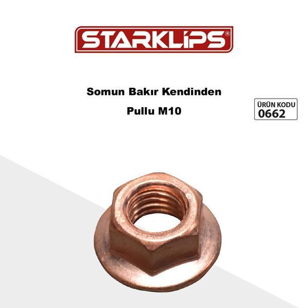 Bakır Kendinden Pullu Somun M10 10 Adet - Image 1
