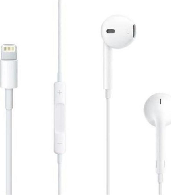 Sesatech Apple Uyumlu Iphone 7-8-10-11-12-13-14 Lightning Konnektörlü Bluetooth Özellikli Kulaklık Beyaz - Image 1