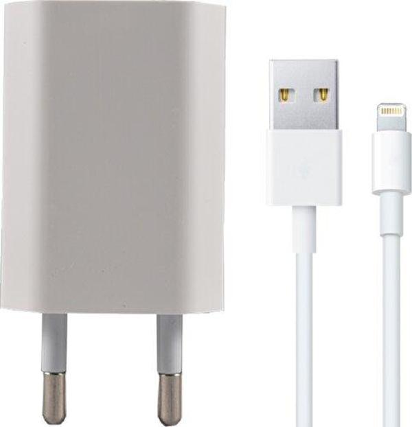 Sesatech Apple Uyumlu Powerstar iPhone 5 6 7 8 Şarj Aleti Adaptör Lightning Kablo 1A Scı-02 - Image 1