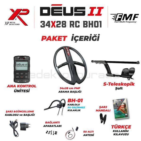 DEUS 2 - 34x28cm FMF Başlık, Ana Kontrol Ünitesi (RC), BH-01 Kablolu Su Geçirmez Kulaklık - Image 1