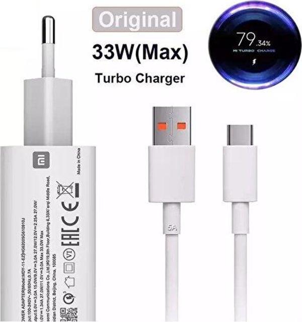 Sesatech Xiaomi Uyumlu MI Orj. Mdy-11-Ez Max 33W - Hızlı Şarj Cihazı + Şarj Kablosu - Image 1