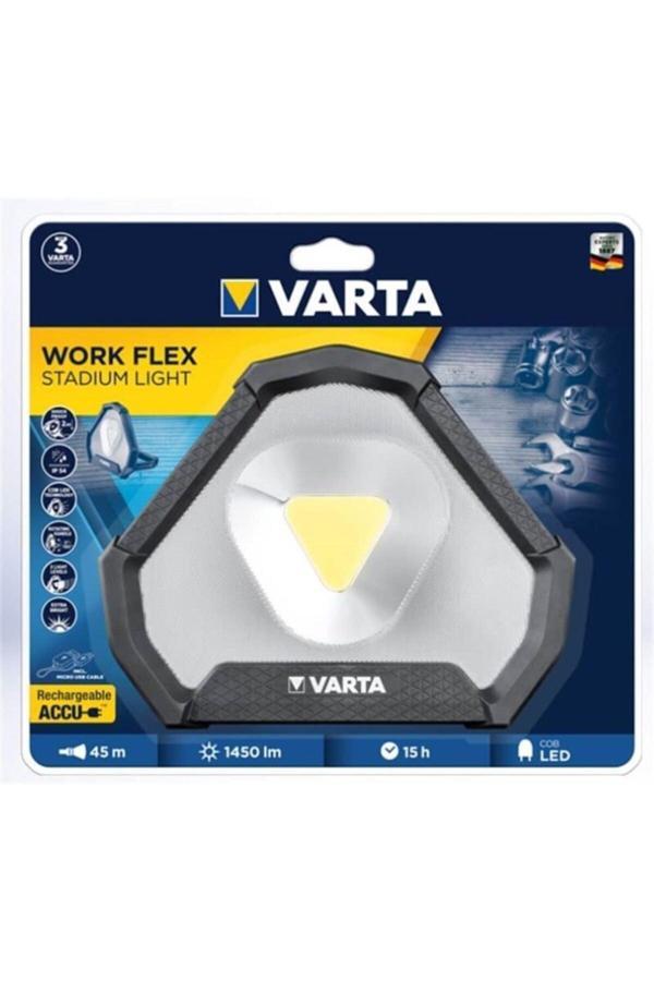 Varta 18647 Work Flex Stadyum Işığı Cob Ledli Şarjlı Fener - Image 1