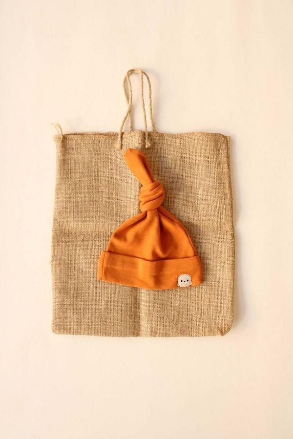 Ahtapot Nakışlı Yenidoğan Şapka - Image 1