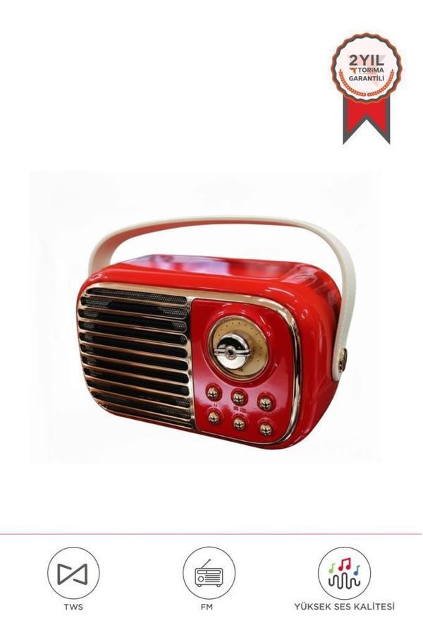 Torima BTS-1956 Kırmızı Bluetooth 10W Bass Ses RGB Işık Efektli TWS USB TF Kart Mikrofonlu Hoparlör - Image 1