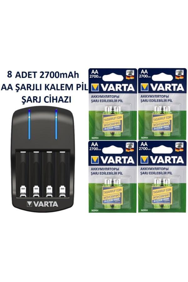 Varta Plug Charger Şarj Cihaz+ 8 Adet 2700Mah Aa Şarjlı Kalem Pil - Image 1