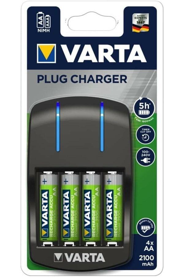 Varta Plug Charger Şarj Cihazı+4X2100 Aa Şarjlı Kalem Pil - Image 1