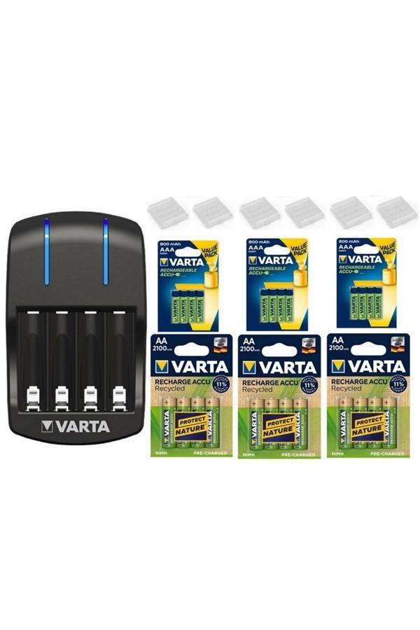 Varta Plug Şarj Cihazı 12X2100 Mah Aa Ve 12X800 Mah Aaa Şarjlı Pil - Image 1