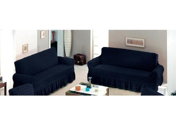 Altın Kelebek Bürümcük Koltuk Örtüsü Maxi Çekyat (3+3)-Siyah - Image 1