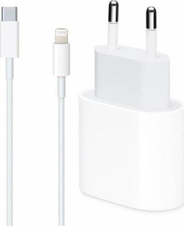 Sesatech Apple Uyumlu Miyuu iPhone Se (2. Nesil) 20W Usb-C Güç Adaptörü + 1m Usb-C Lightning Şarj Kablosu Seti - Image 1