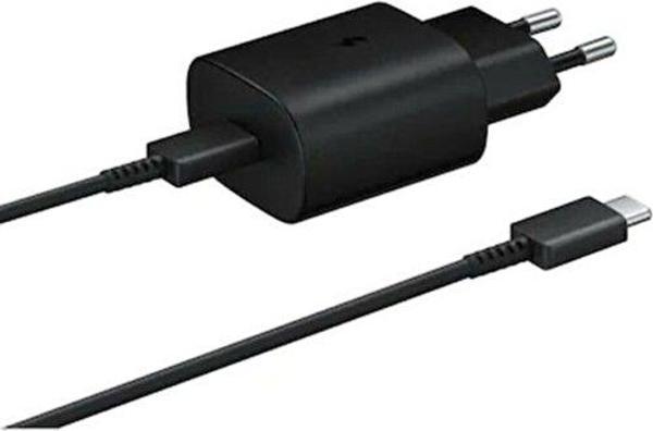 Sesatech Samsung Uyumlu MobileGaraj Galaxy NOTE10 TA800 25W Şarj Başlığı ve Type-C To Type-C 1m Siyah Kablo - Image 1