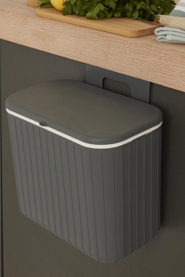 Karaca Home Pino 8 Lt Çöp Kovası Gri - Image 1