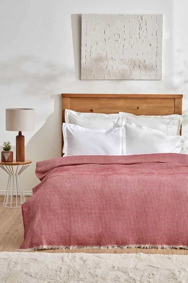Karaca Home Flow Çift Kişilik Waffle Pike 200x230 cm Kırmızı - Image 1