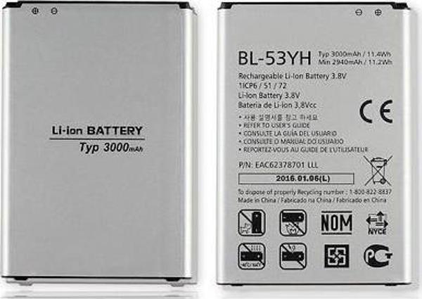 Sesatech LG Uyumlu G3 D850/D851/D855/D856 (Bl-53Yh) Batarya - Image 1