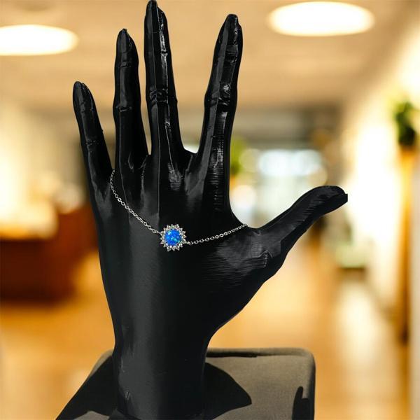 925 Ayar Gümüş Gökyüzü Dokunuşu Zirkon Taşlı Bileklik - Image 1