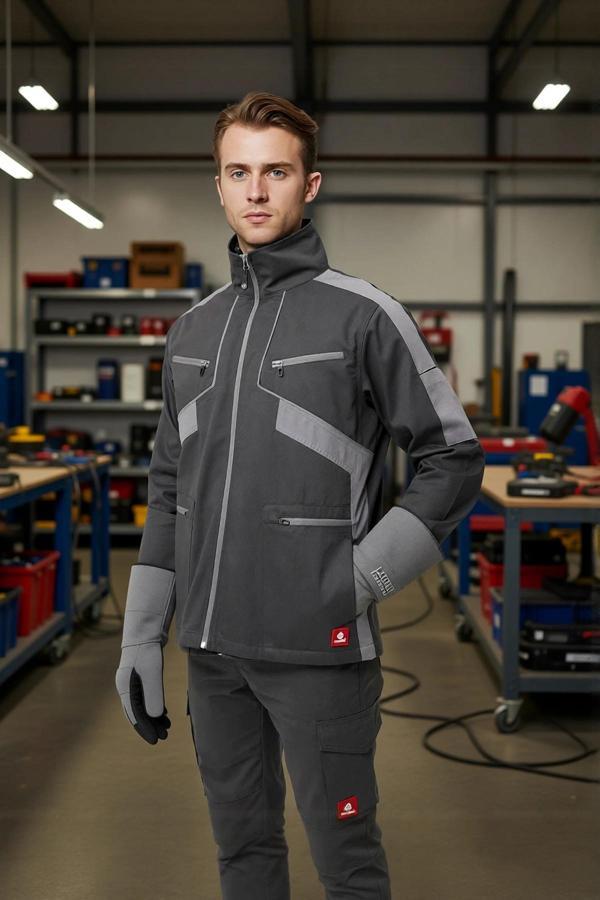 Gabardin Mont Erkek Mevsimlik İş Güvenliği CE Pyrus Fonksiyonel Çok Cepli Şık Koruyucu Dış - Image 1