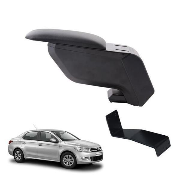 Citroen C-Elysee 2015 Delmesiz Çelik Ayaklı Siyah Kolçak Kol Dayama - Image 1