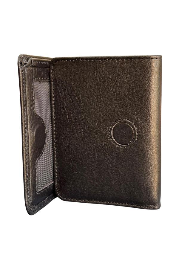 Siyah Mıknatıslı Üçe Katlanır Model Hakiki Deri Spor Erkek Cüzdan - 3018-Siyah - Image 1