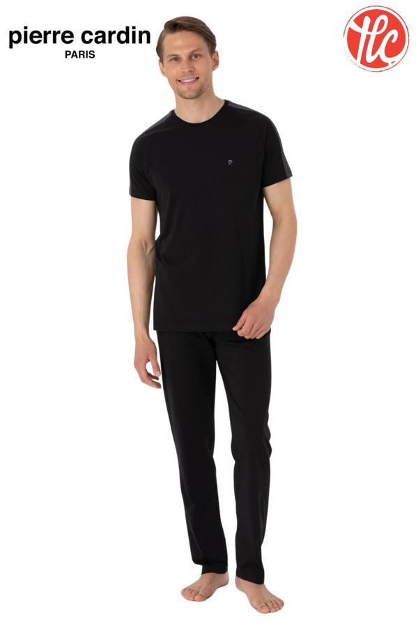 Pierre Cardin Erkek Bisiklet Yaka Penye Kısa Kol Pijama Takım - Image 1