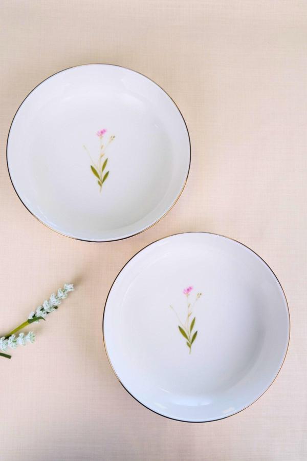 Tabak Evi Porselen Çuha Altın Yaldızlı Kase 20,50x5cm 1170cc 2 Lİ - Image 1