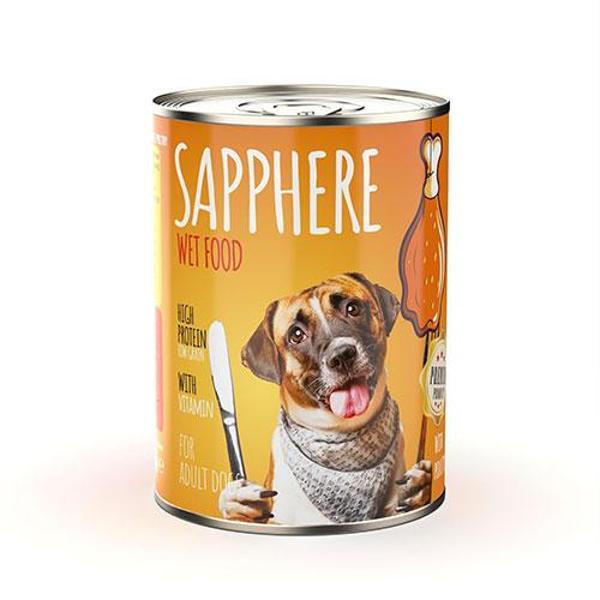 Sapphere Kümes Hayvanlı Yetişkin Köpek Konservesi 12 Adet 400 Gr - Image 1