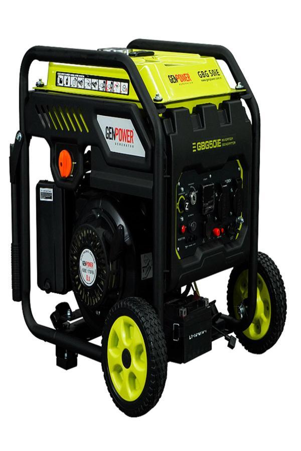 Genpower Gbg 50 İe Model 5 Kva Marşlı,Tekerlekli Açık Tip  Monofaze Dijital İnverter Jeneratör - Image 1