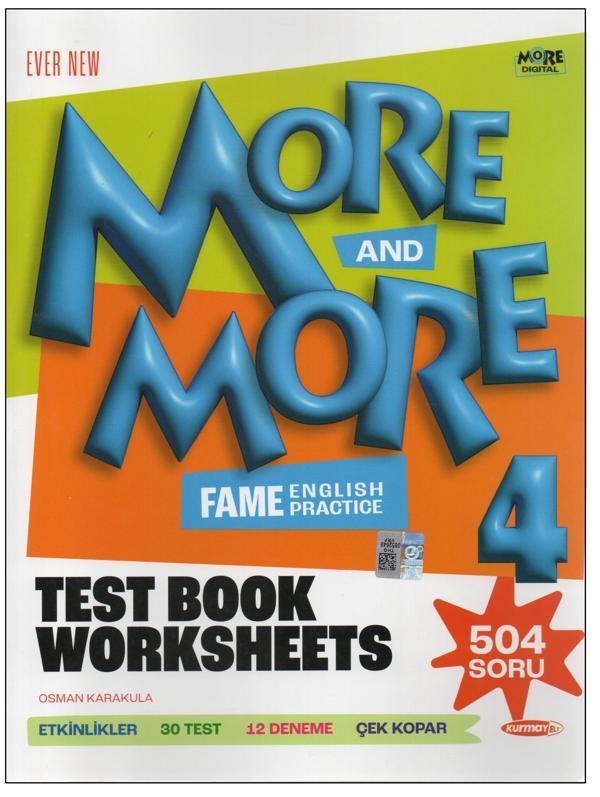 Kurmay Elt More and More 4.Sınıf Worksheets Test Book - Image 1