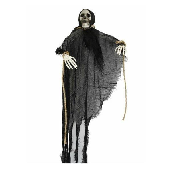 Halloween Cadılar Bayramı Siyah Sesli Işıklı Hayalet Dekor Süs - Image 1