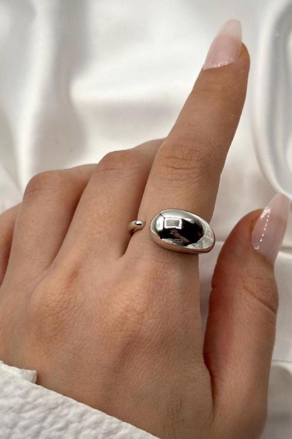 Premium Seri Cilalı Droplet Tasarım Kadın Yüzük - Image 1