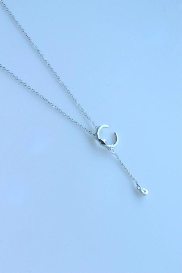 Uzak Şehir C Harfli Çelik Alya Kolye Kararmaz Renk Atmaz - Image 1