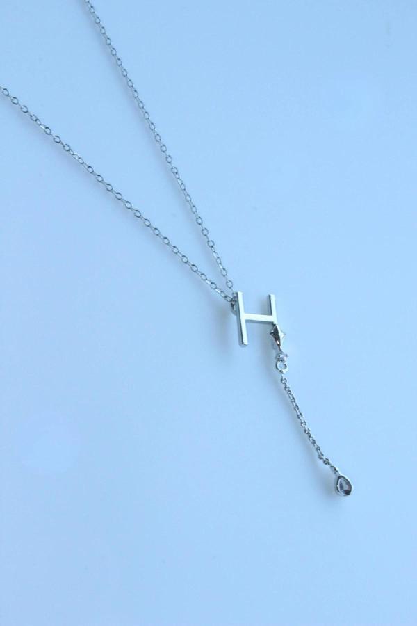 Uzak Şehir H Harfli Çelik Alya Kolye Kararmaz Renk Atmaz - Image 1