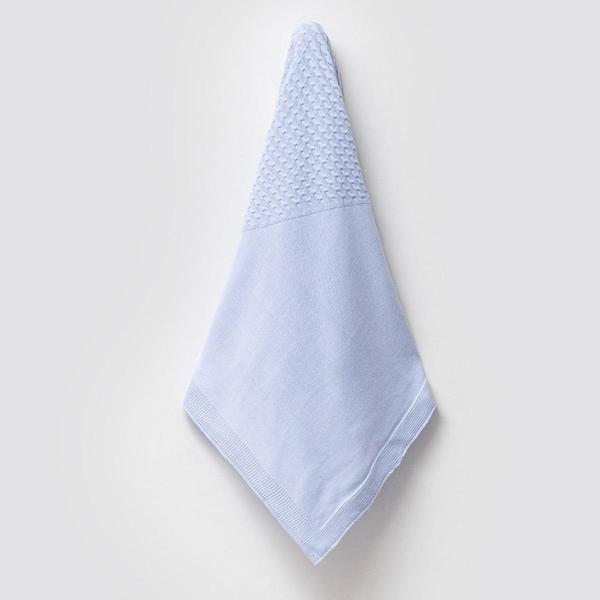 KALP DESENLİ TRİKO BATTANİYE - 80X90 - Mavi - 0 - 12 Ay Mavi - Image 1