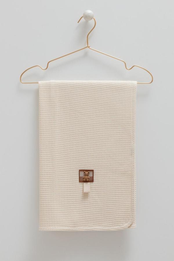 SOFT TEDDY ÇİFT TARAFLI BATTANİYE - 80X85 - CARAMELL  - BTU1628 - Ekru - 0 - 12 Ay - BTU1628-Ekru-0 - 12 Ay Ekru - Image 1