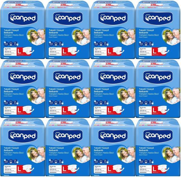 Canped Hasta Bezi Yetişkin Bel Bantlı Tekstil Yüzey L - Büyük - Large 168 Adet (12PK*14) - Image 1