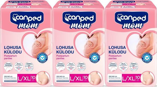 Canped Mom Lohusa Külodu - Külot Bez L - Large - Büyük / XL - Extra Large - 30 Adet (3PK*10) - Image 1