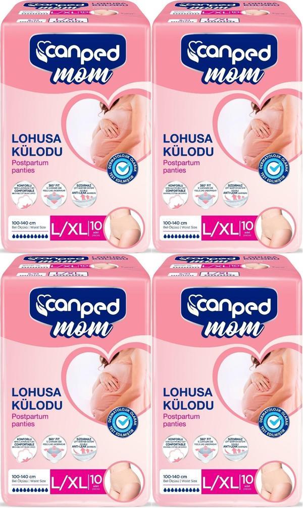 Canped Mom Lohusa Külodu - Külot Bez L - Large - Büyük / XL - Extra Large - 40 Adet (4PK*10) - Image 1