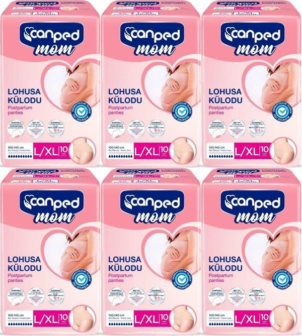 Canped Mom Lohusa Külodu - Külot Bez L - Large - Büyük / XL - Extra Large - 60 Adet (6PK*10) - Image 1