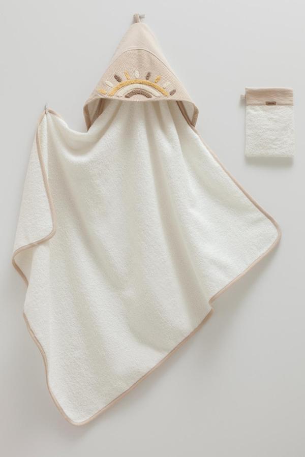 SOFT STYLE BOY BEBEK HAVLU - 82X90 - CARAMELL  - BSE2060 - Taş - 0 - 12 Ay - BSE2060-Taş-0 - 12 Ay Taş - Image 1