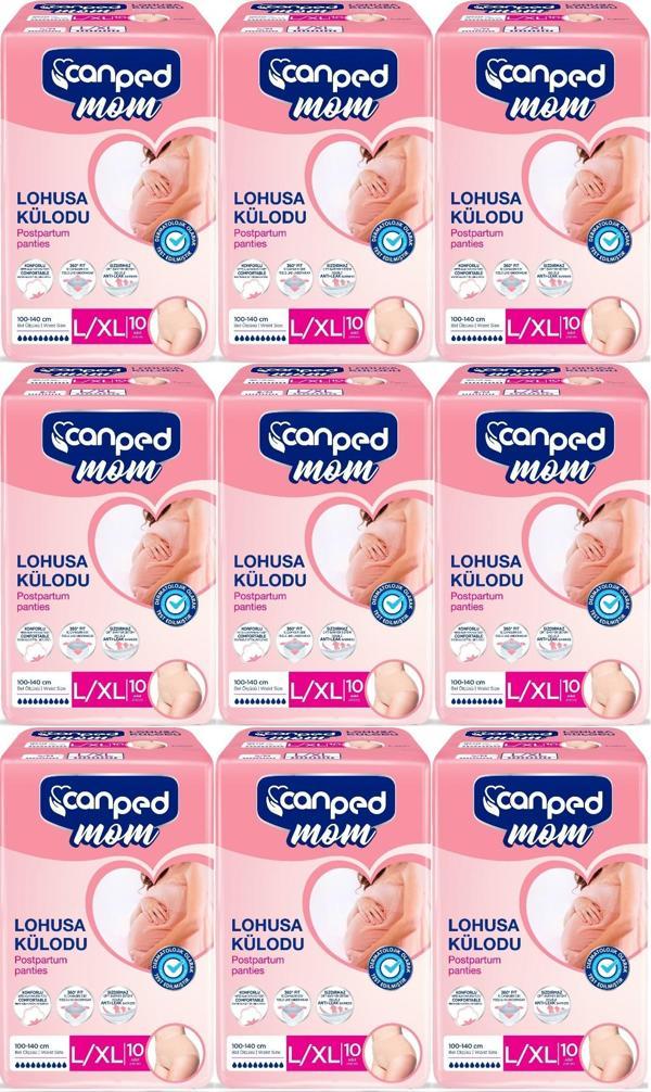 Canped Mom Lohusa Külodu - Külot Bez L - Large - Büyük / XL - Extra Large - 90 Adet (9PK*10) - Image 1